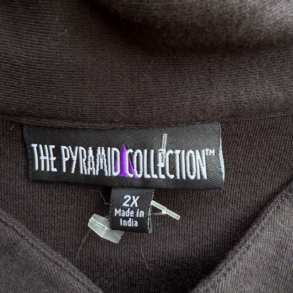 Pyramid Collection Steampunk Bohemian Victorian Hi Low Jacket lace up black 2X N - Picture 9 of 10